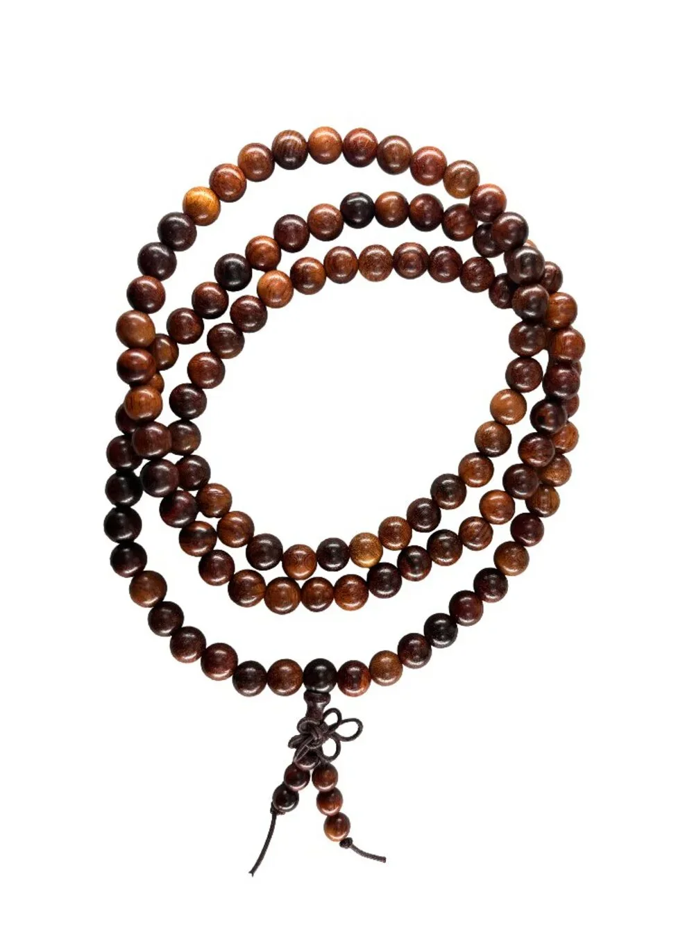 Natural Suanzhi Rosewood Mala Prayer 108 Beads 8mm Necklace Bracelet 32.8g